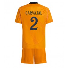 Real Madrid Daniel Carvajal #2 Bortedraktsett Barn 2024-25 Kortermet (+ korte bukser)